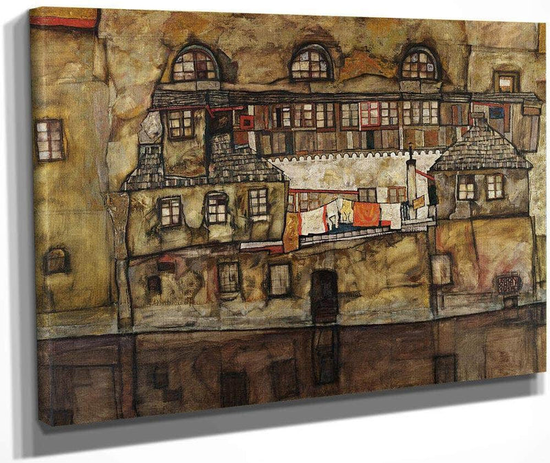 House Wall On The River By Egon Schiele Fine Art Print
