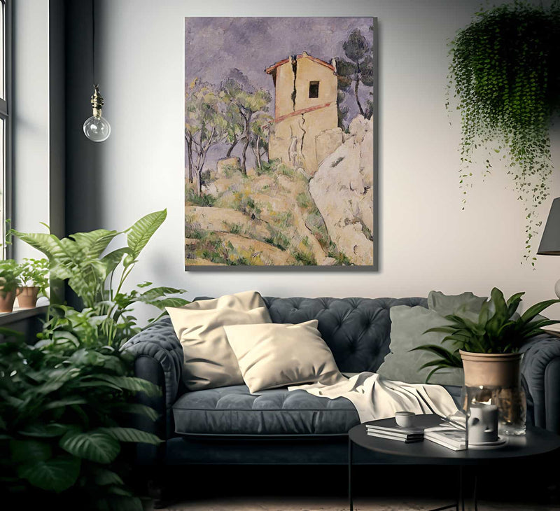 House With Cracked Wall By Paul Cezanne Fine Art Print