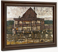 House With Shingle Roof (Old House Ii) By Egon Schiele Fine Art Print