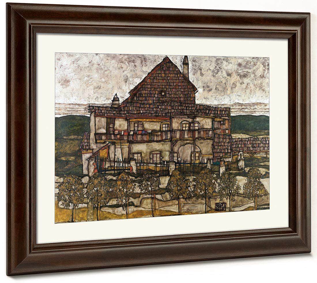 House With Shingle Roof (Old House Ii) By Egon Schiele Fine Art Print