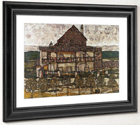 House With Shingle Roof (Old House Ii) By Egon Schiele Fine Art Print