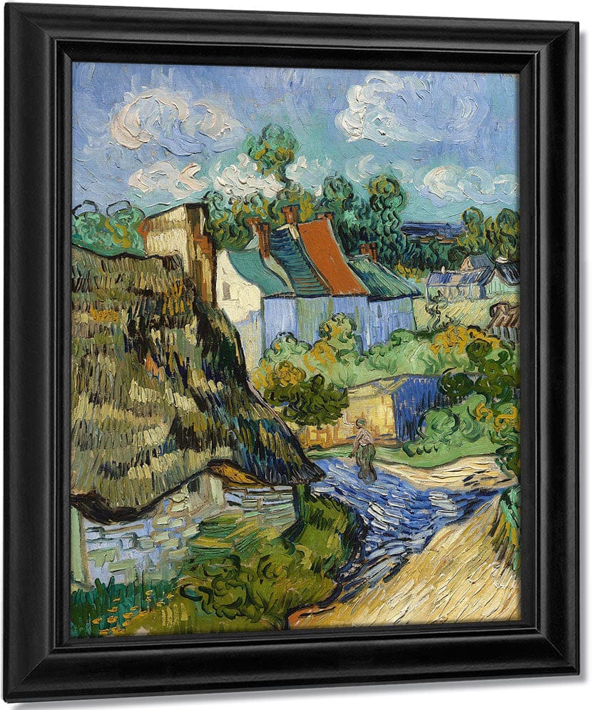 Houses At Auvers By Vincent Van Gogh Fine Art Print