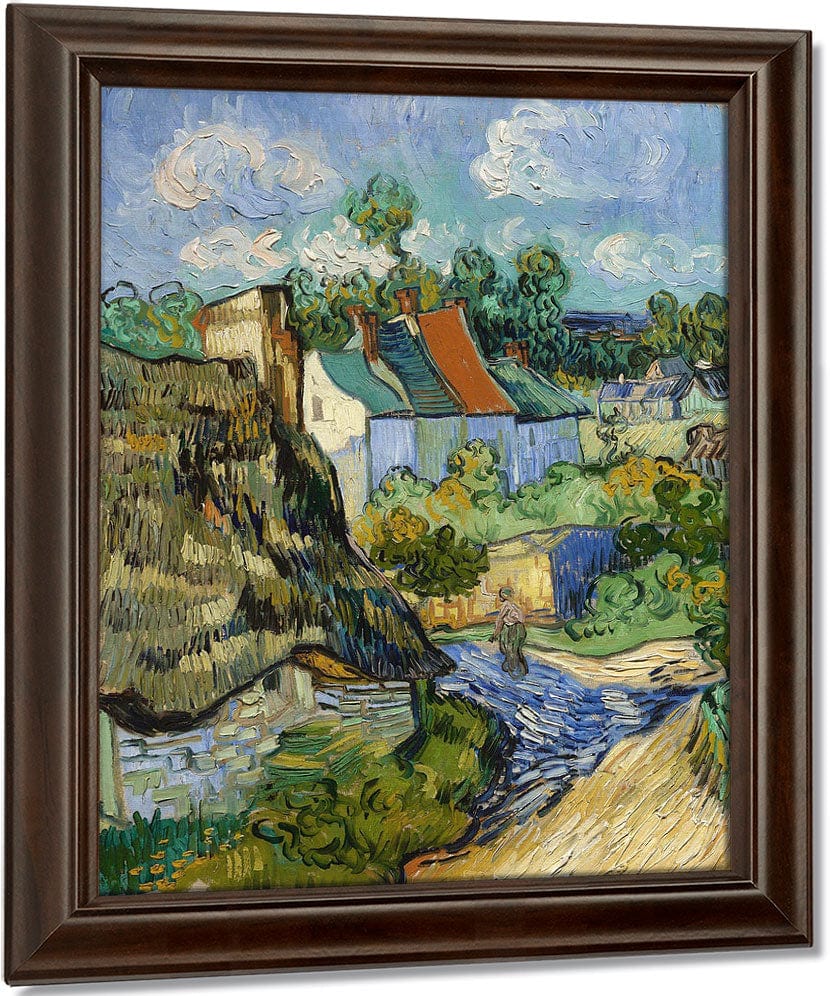 Houses At Auvers By Vincent Van Gogh Fine Art Print