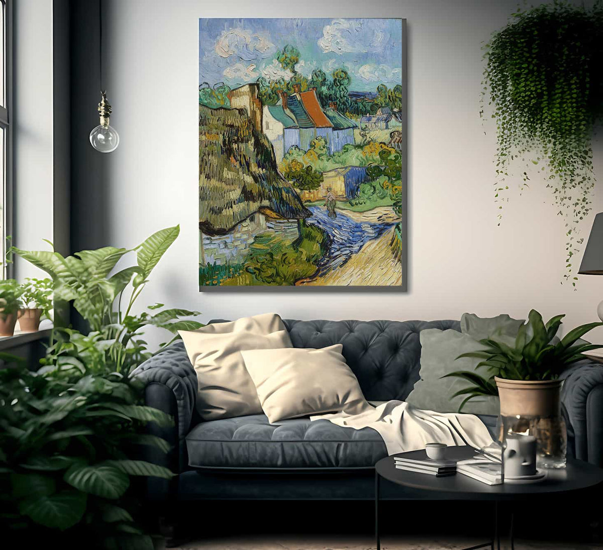 Houses At Auvers By Vincent Van Gogh Fine Art Print