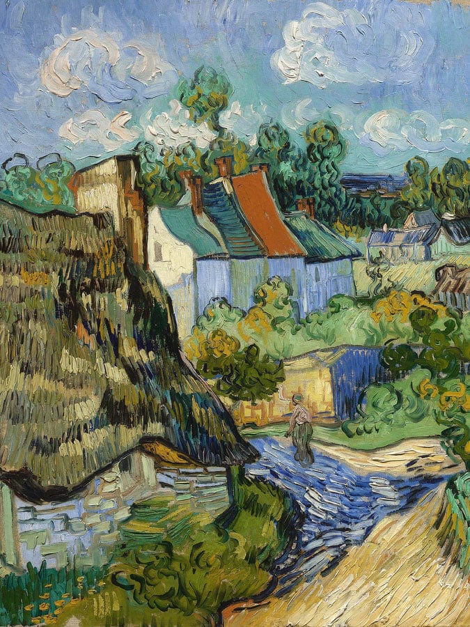 Houses At Auvers By Vincent Van Gogh Fine Art Print