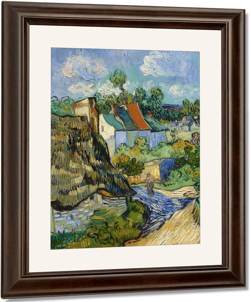 Houses At Auvers By Vincent Van Gogh Fine Art Print