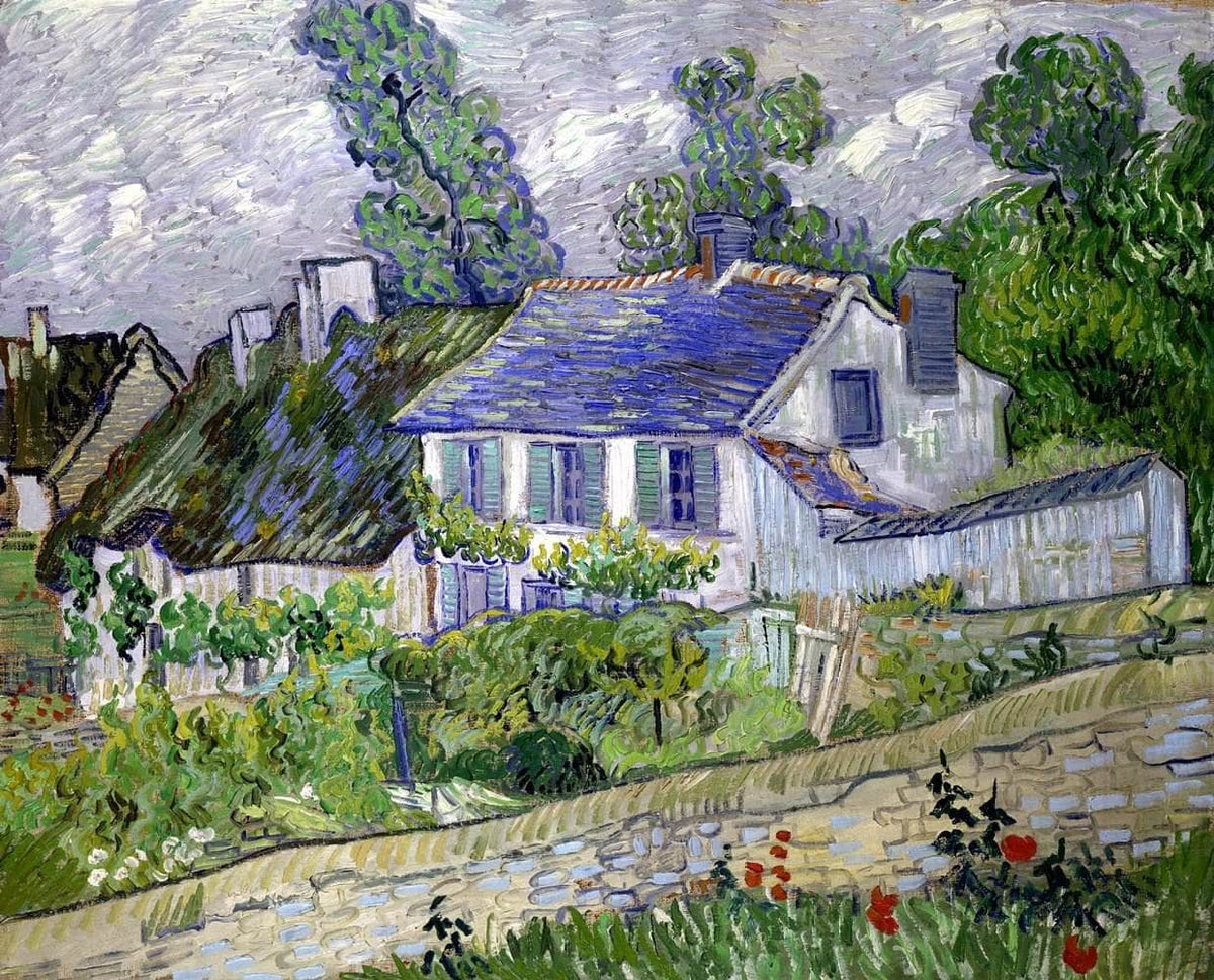 Houses At Auvers Painting Vincent Van Gogh Canvas Art Fine Art Print