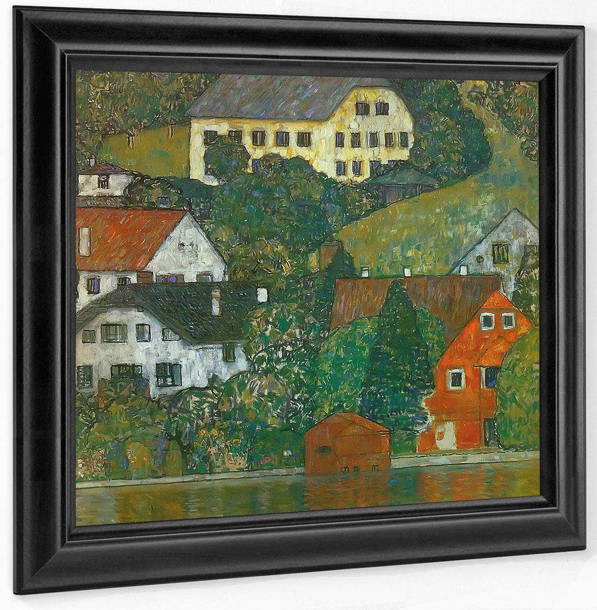 Houses At Unterach On The Attersee By Gustav Klimt Fine Art Print