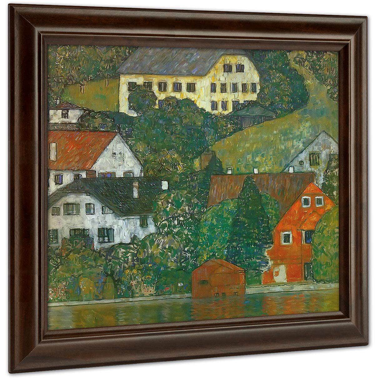 Houses At Unterach On The Attersee By Gustav Klimt Fine Art Print