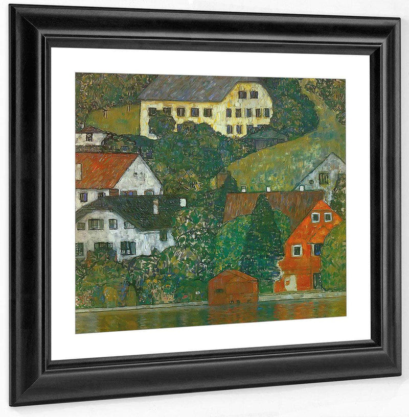 Houses At Unterach On The Attersee By Gustav Klimt Fine Art Print