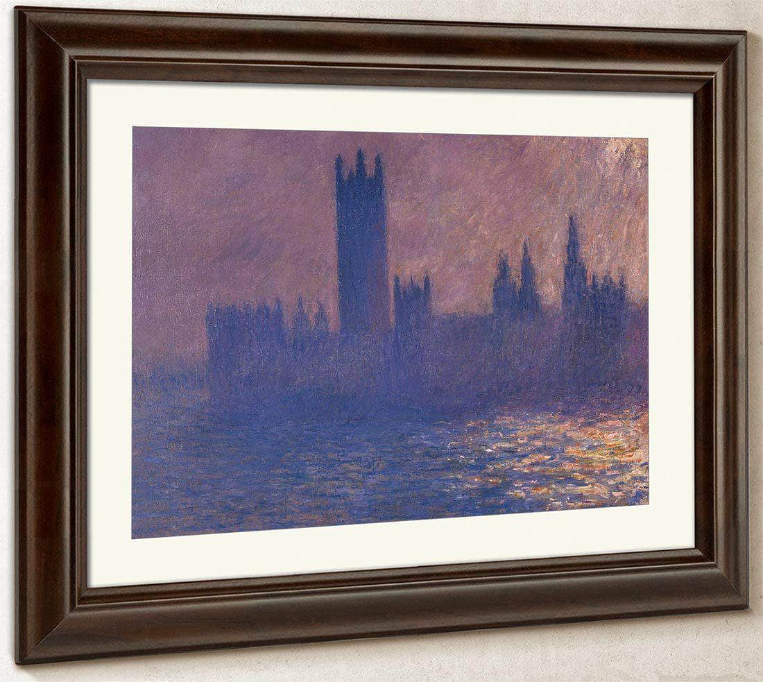 Houses Of Parliament Effect Of Sunlight By Monet Claude Fine Art Print