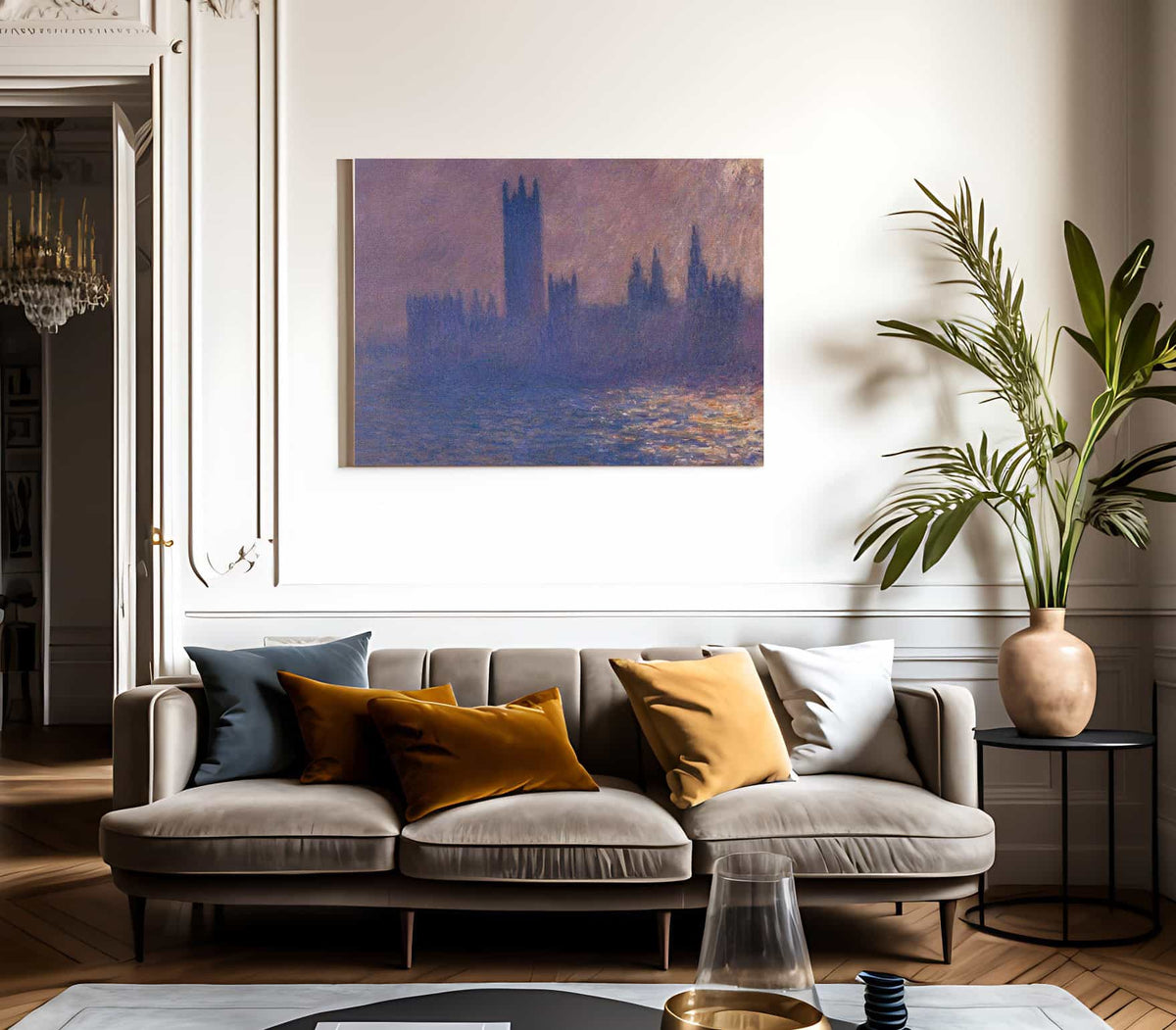 Houses Of Parliament Effect Of Sunlight By Monet Claude Fine Art Print