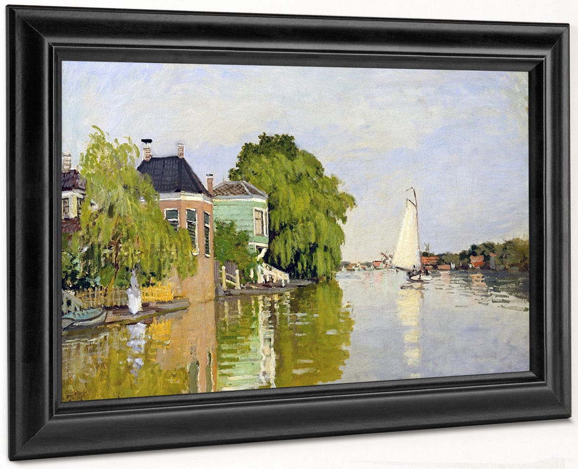 Houses On The Achterzaan By Claude Monet Fine Art Print