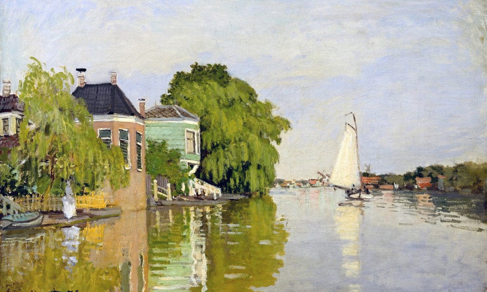Houses On The Achterzaan By Claude Monet Fine Art Print