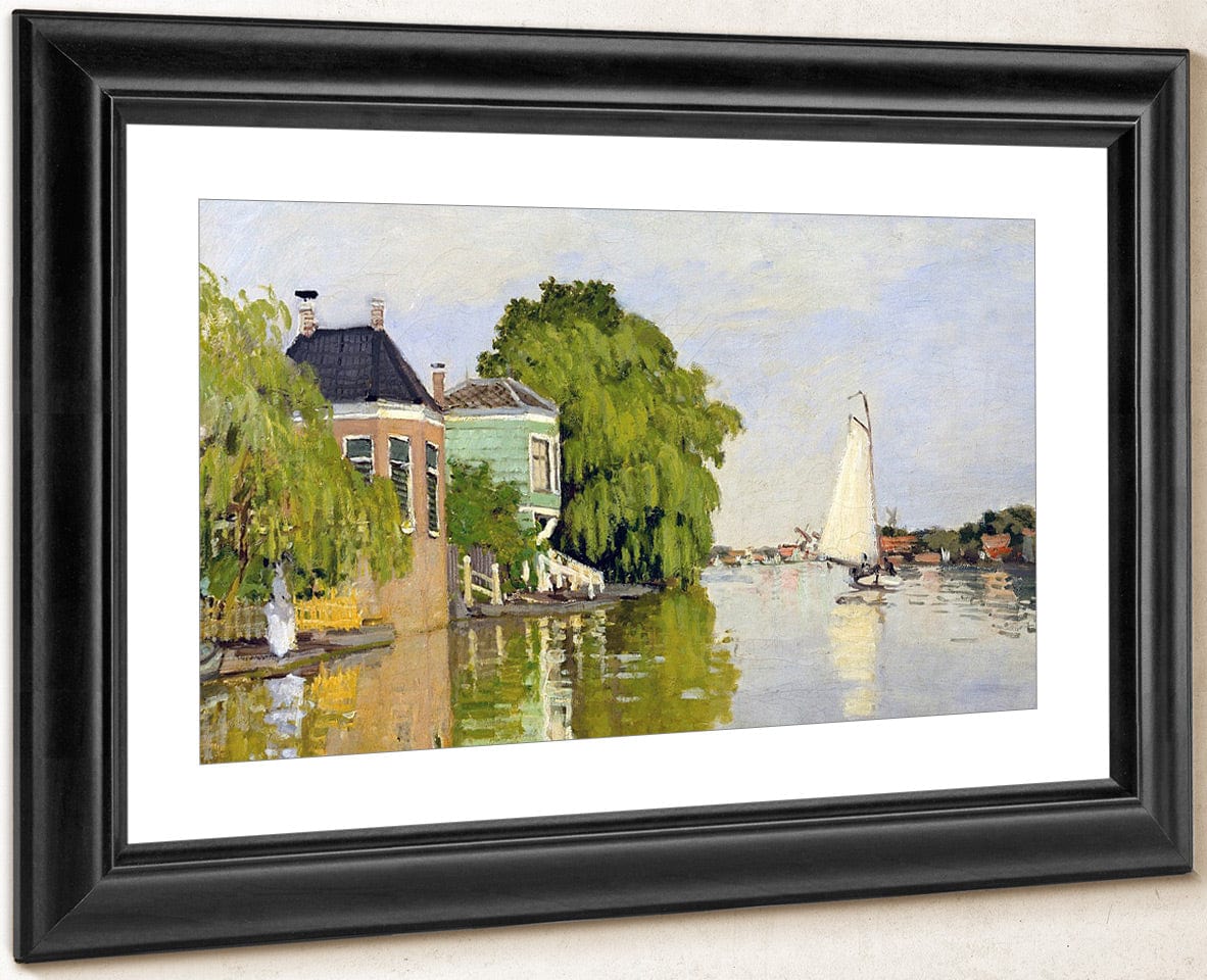 Houses On The Achterzaan By Claude Monet Fine Art Print