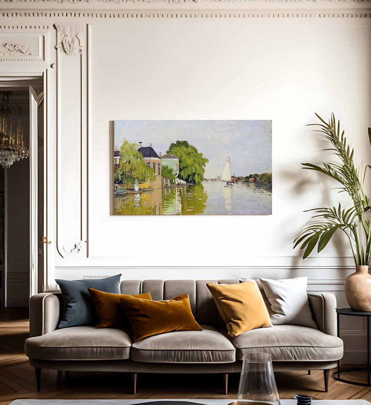 Houses On The Achterzaan By Claude Monet Fine Art Print