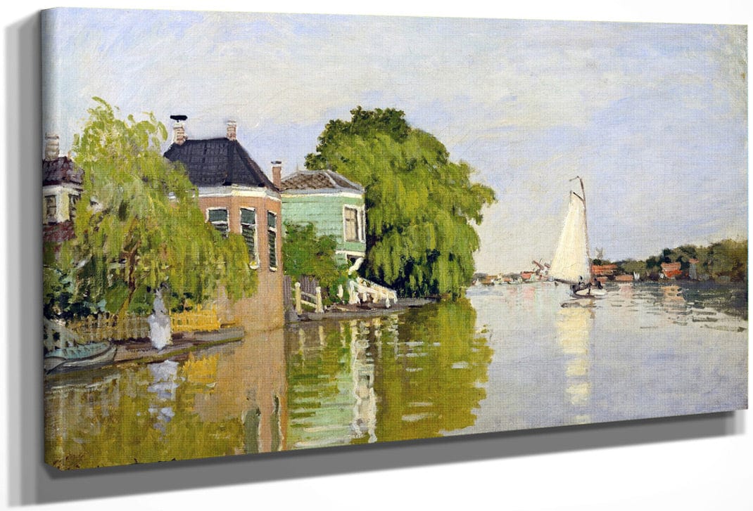 Houses On The Achterzaan By Claude Monet Fine Art Print