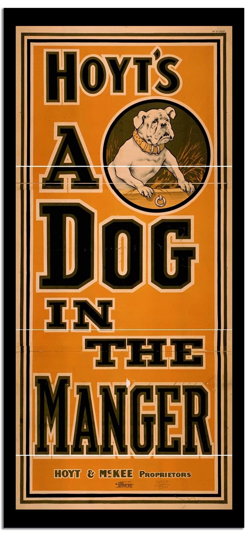 Hoyts A Dog In The Manger  Vintage Movie Poster Fine Art Print