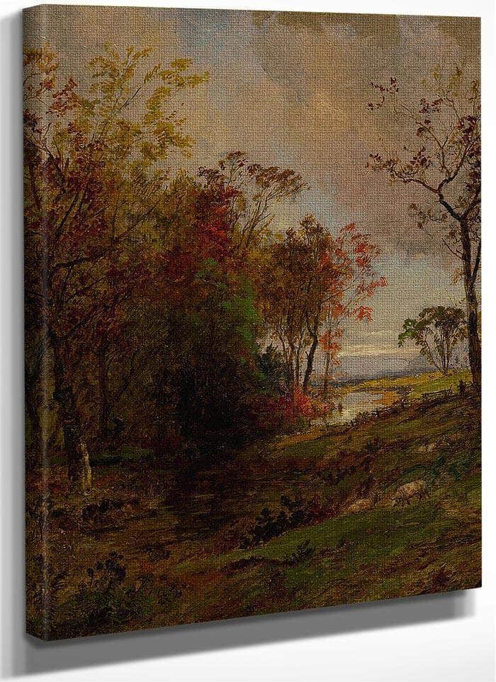 Hudson Valley Landscape By Jasper Francis Cropsey Fine Art Print