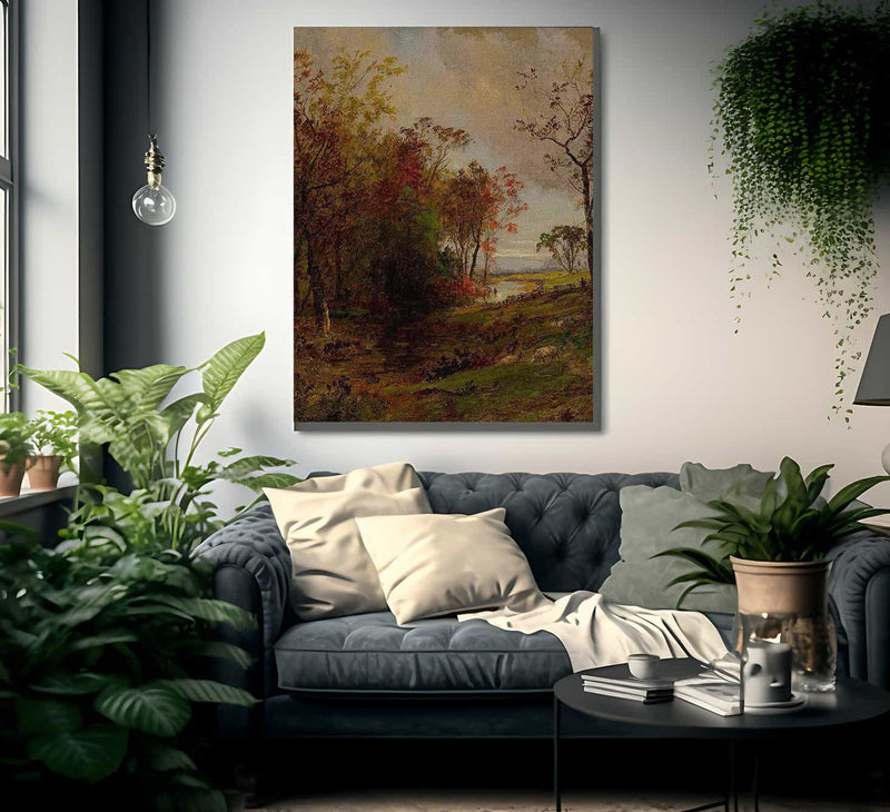 Hudson Valley Landscape By Jasper Francis Cropsey Fine Art Print