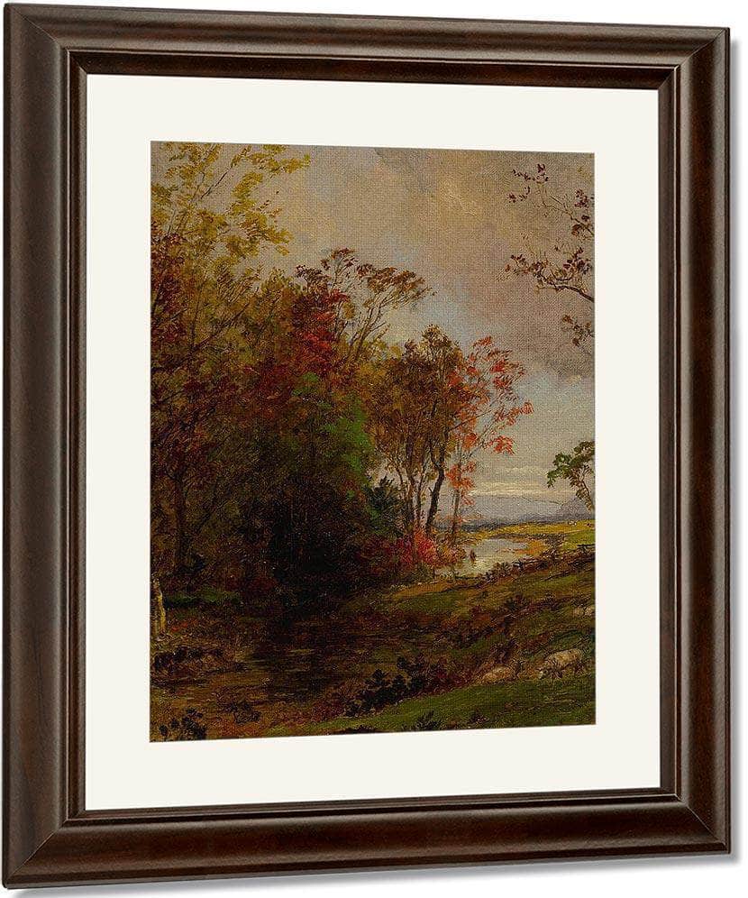Hudson Valley Landscape By Jasper Francis Cropsey Fine Art Print
