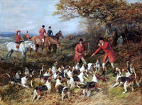 Hunters And Hounds Painting Heywood Hardy Canvas Art Fine Art Print