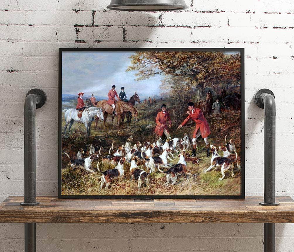 Hunters And Hounds Painting Heywood Hardy Canvas Art Fine Art Print