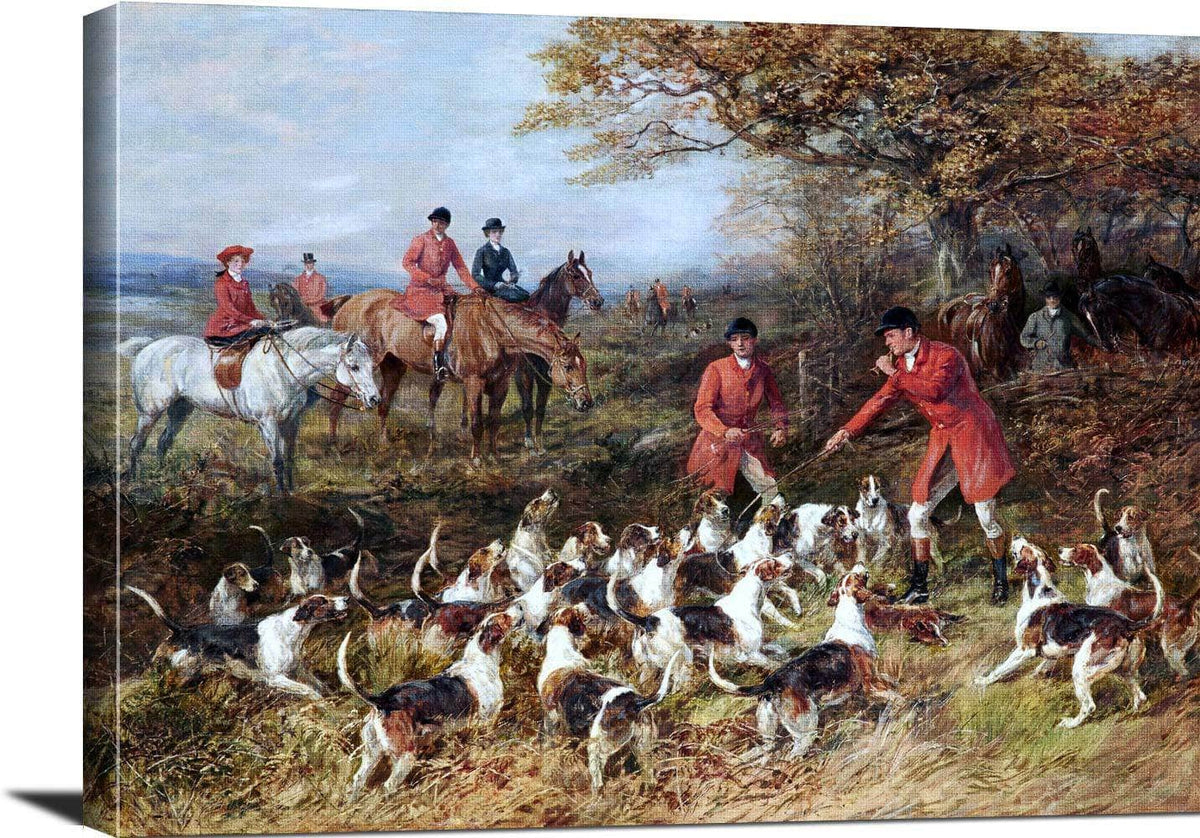 Hunters And Hounds Painting Heywood Hardy Canvas Art Fine Art Print
