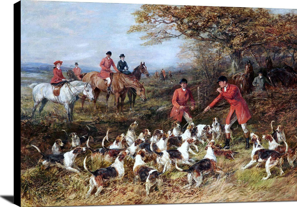 Hunters And Hounds Painting Heywood Hardy Canvas Art Fine Art Print