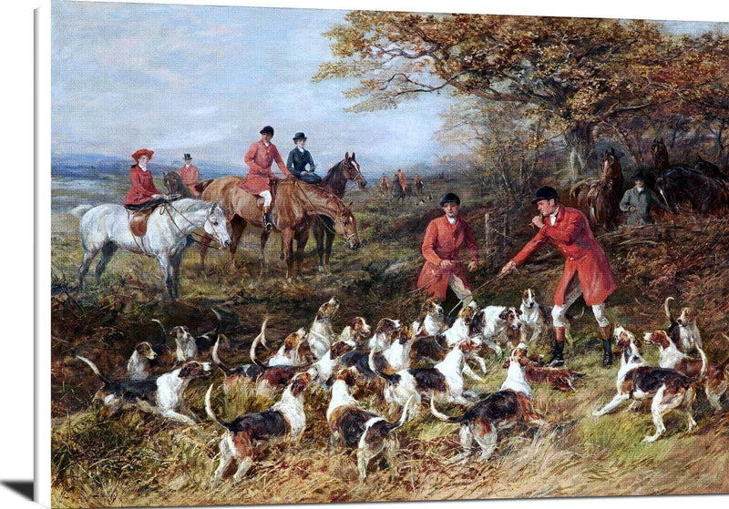 Hunters And Hounds Painting Heywood Hardy Canvas Art Fine Art Print