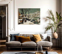 Hunters In The Snow Winter 1565 Oil On Wood 117X162Cm Kunsthistorisches Museum By The Elder Fine Art Print