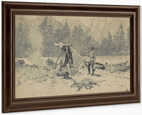 Hunters Making Camp By A River By Henry Farny Fine Art Print