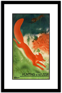 Hunting In The Ussr  Vintage Poster Fine Art Print