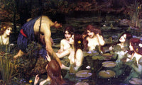 Hylas And The Nymphs By John Waterhouse. Fine Art Print