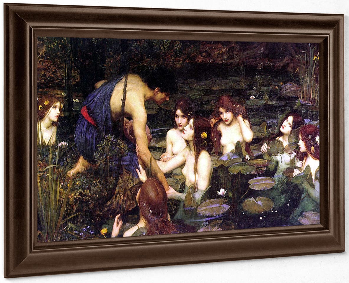 Hylas And The Nymphs By John Waterhouse. Fine Art Print