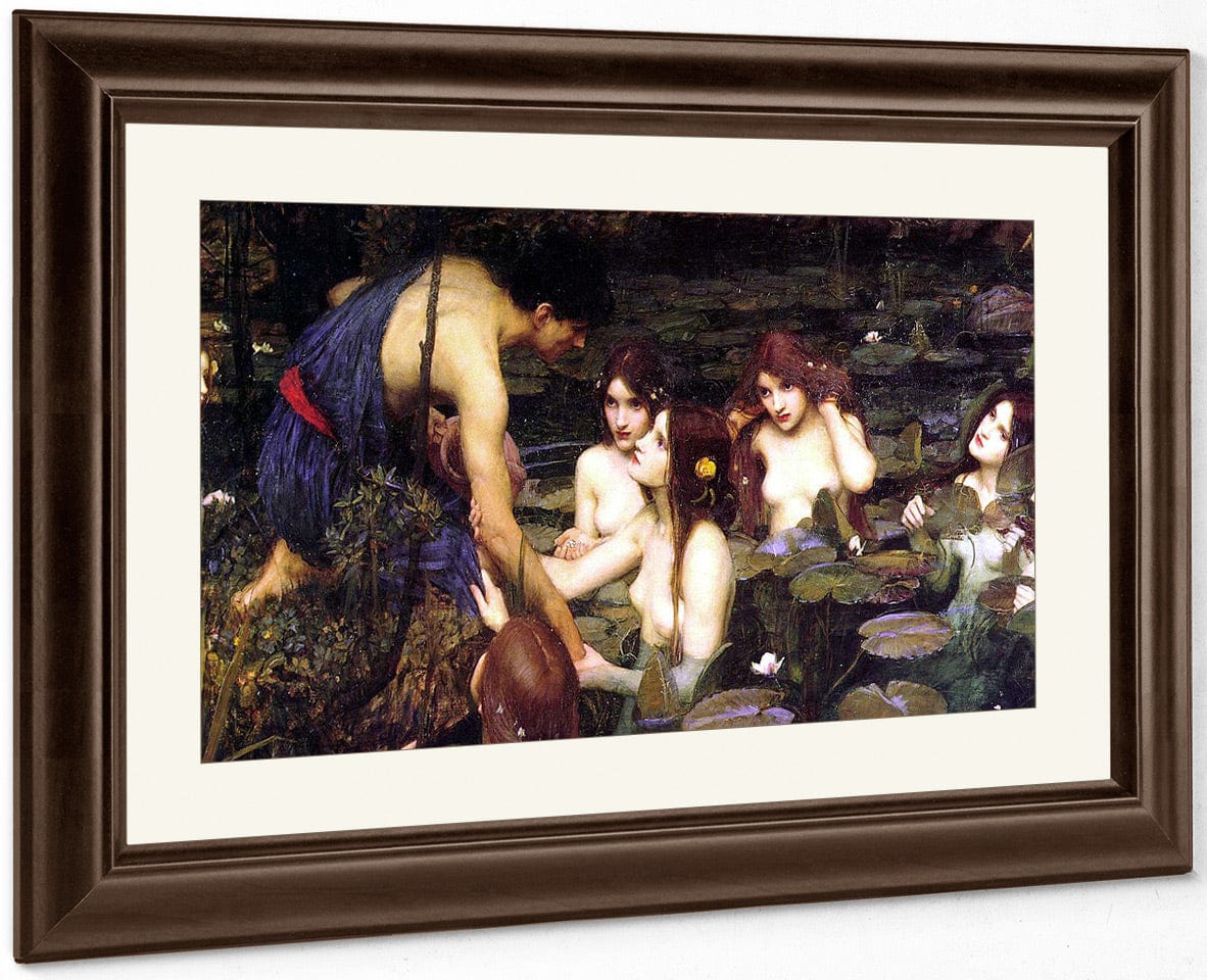 Hylas And The Nymphs By John Waterhouse. Fine Art Print