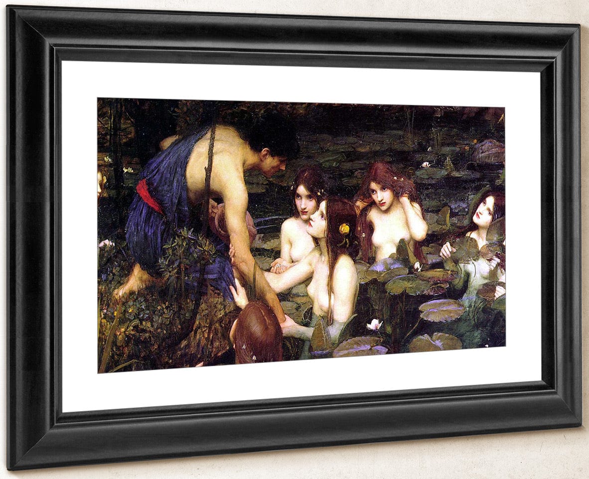 Hylas And The Nymphs By John Waterhouse. Fine Art Print