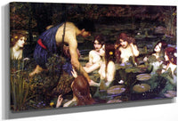 Hylas And The Nymphs By John Waterhouse. Fine Art Print