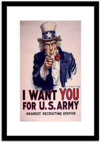 I Want You  Vintage Poster Fine Art Print