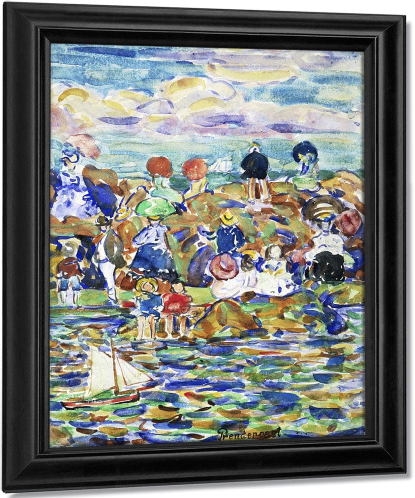 Idlers On The Beach By Maurice Brazil Prendergast Fine Art Print