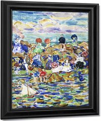 Idlers On The Beach By Maurice Brazil Prendergast Fine Art Print
