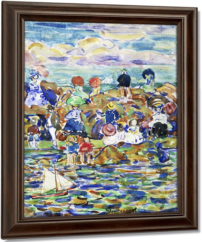 Idlers On The Beach By Maurice Brazil Prendergast Fine Art Print