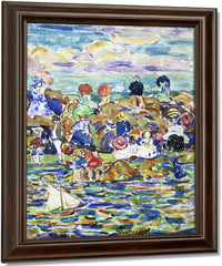 Idlers On The Beach By Maurice Brazil Prendergast Fine Art Print