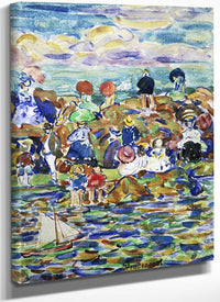 Idlers On The Beach By Maurice Brazil Prendergast Fine Art Print