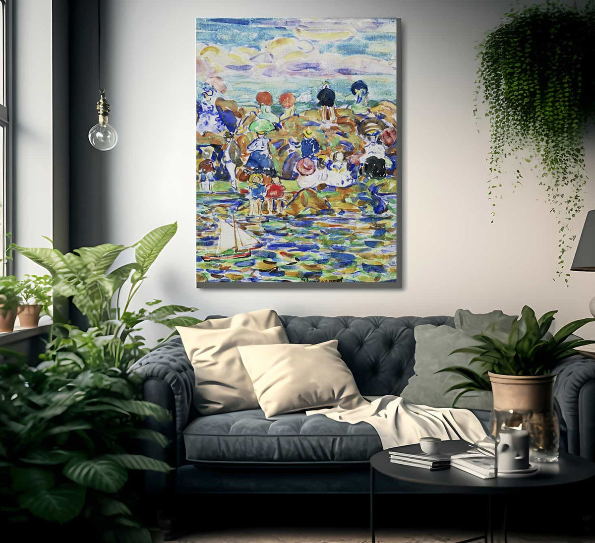 Idlers On The Beach By Maurice Brazil Prendergast Fine Art Print