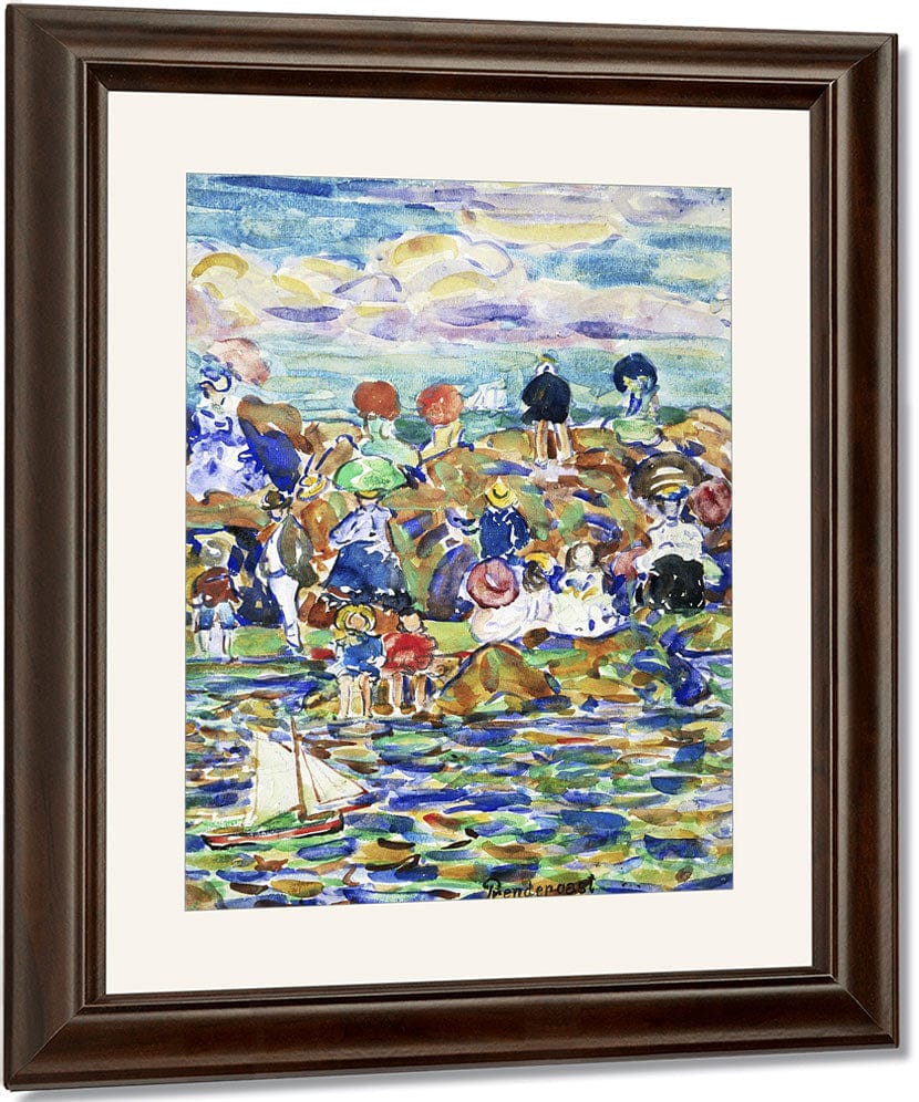 Idlers On The Beach By Maurice Brazil Prendergast Fine Art Print