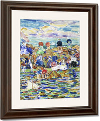Idlers On The Beach By Maurice Brazil Prendergast Fine Art Print