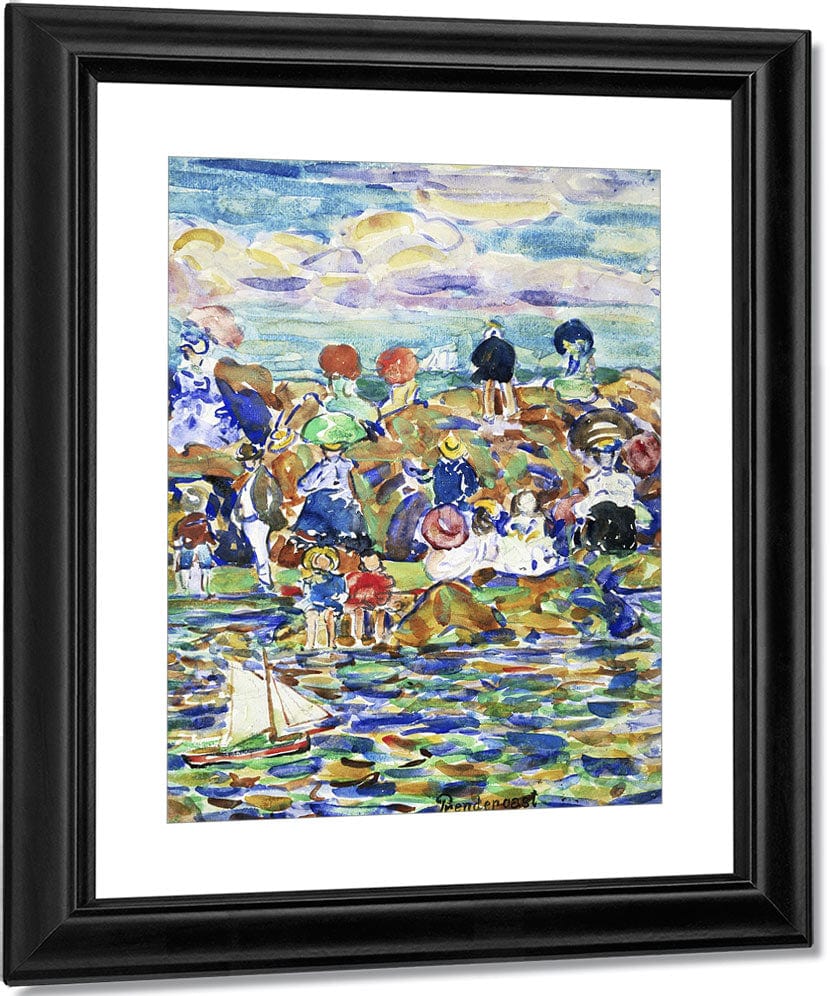 Idlers On The Beach By Maurice Brazil Prendergast Fine Art Print