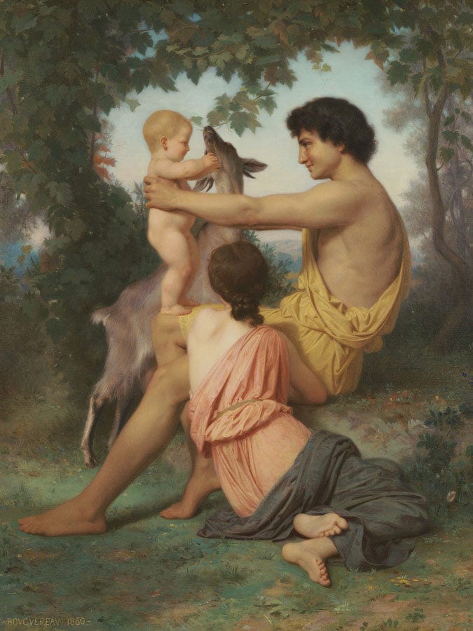 Idyll  Family From Antiquity By William Adolphe Bouguereau Fine Art Print