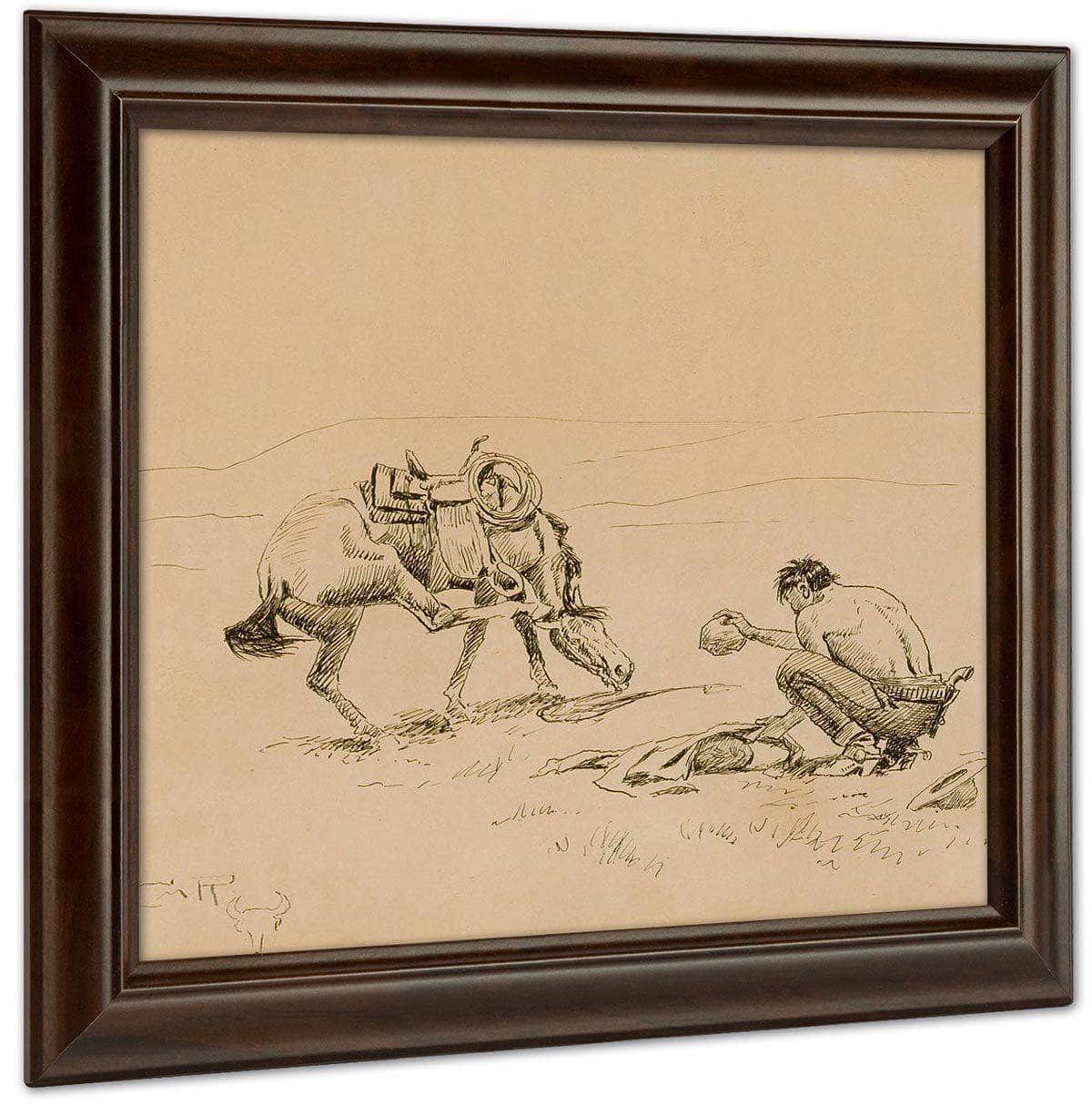 Ill Get The Big Ones Anyway Circa 1921 By Charles Marion Russell Fine Art Print